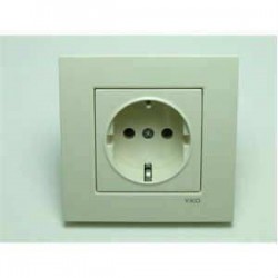 ZİRVE TOPRAKLI PRİZ KREM                          