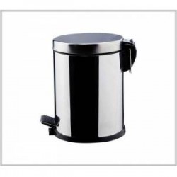 4NO METALİK OVAL PEDALLI ÇÖP KOVASI               